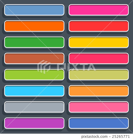 Flat blank web button rectangle icon with shadow-插圖素材 [25265771] - PIXTA圖庫