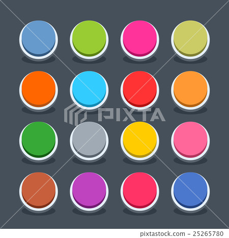 Flat blank web button circle icon with shadow 25265780