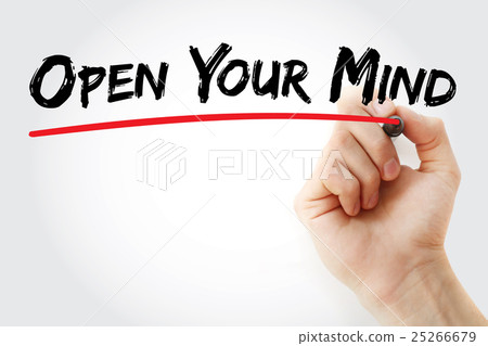 Hand writing Open Your Mind with marker Hand writing Open Your Mind with marker 25266679