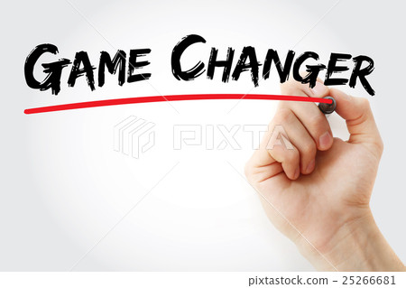 Hand writing Game Changer with marker Hand writing Game Changer with marker 25266681