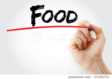 Hand writing Food with marker Hand writing Food with marker 25266733