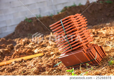 tile stack used for the cover of a roof tile stack used for the cover of a roof 25266978