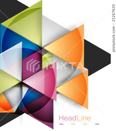 Glossy glass modern triangle layout 25267620