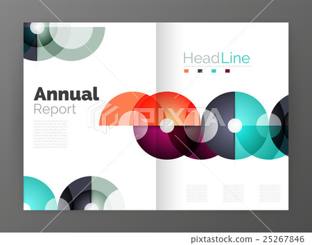 Transparent circle composition on business annual Transparent circle composition on business annual 25267846