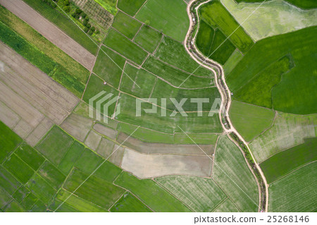 Aerial view of countryside and road in Thailand. Aerial view of countryside and road in Thailand. 25268146