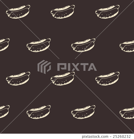 Hot Dogs Background. Hotdogs Seamless Pattern 25268232
