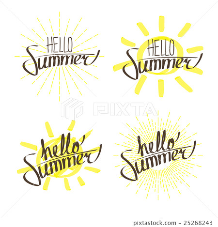 Hello Summer Letterings Set 25268243