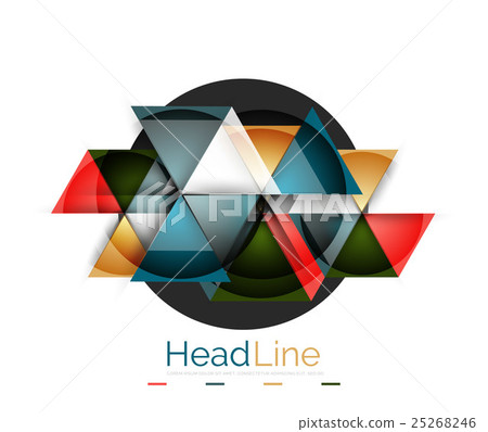 Colorful triangles on white background Colorful triangles on white background 25268246