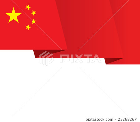 China Fluttering Flag Background 25268267