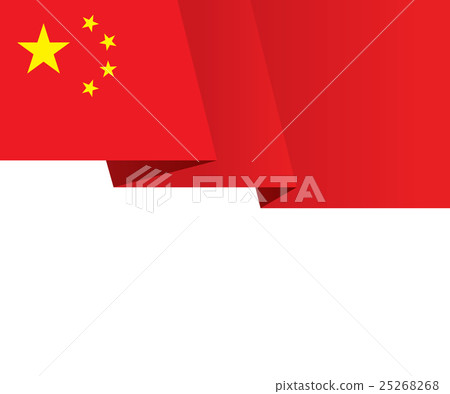 China Fluttering Flag Background China Fluttering Flag Background 25268268