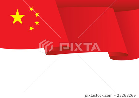 China Fluttering Flag Background China Fluttering Flag Background 25268269