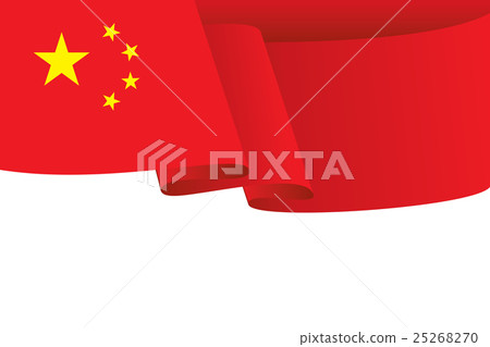 China Fluttering Flag Background China Fluttering Flag Background 25268270