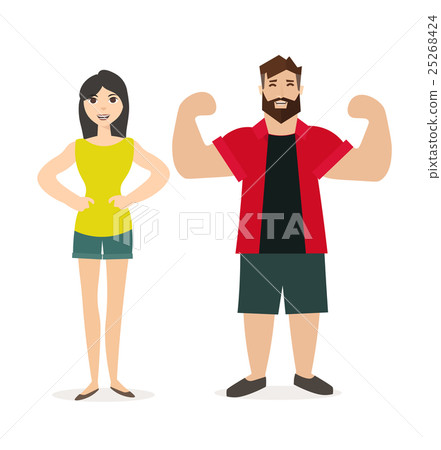 Sport Man and Woman Fitness People. Vector Sport Man and Woman Fitness People. Vector 25268424