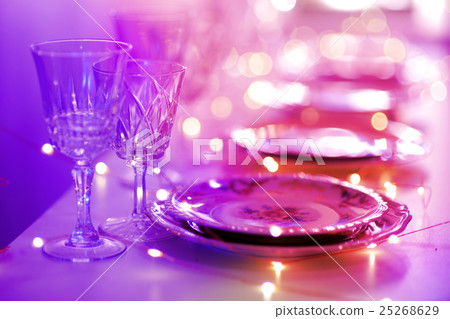 Table set for an event party or wedding reception 25268629