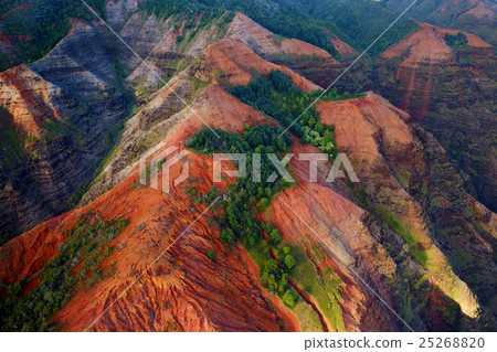 Stunning aerial view into Waimea Canyon, Kauai Stunning aerial view into Waimea Canyon, Kauai 25268820