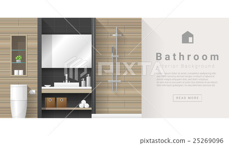 Interior design Modern bathroom background 3 Interior design Modern bathroom background 3 25269096