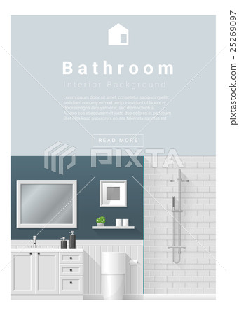 Interior design Modern bathroom banner 2 Interior design Modern bathroom banner 2 25269097
