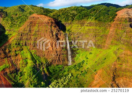Stunning aerial view into Waimea Canyon, Kauai 25270119