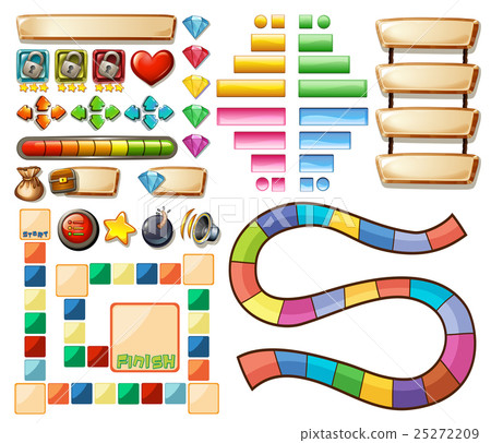 Set of game elements - Stock Illustration [25272209] - PIXTA