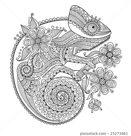 Black and white vector illustration with a 25273861