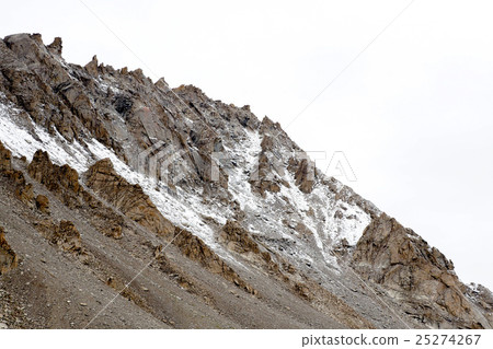 Top of snow rock mountains landscape 25274267