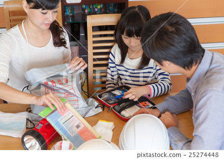 Disaster prevention goods and family Disaster prevention goods and family 25274448