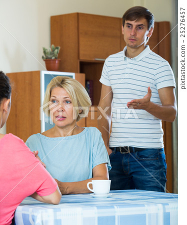 Bad domestic quarrel between family members at home Bad domestic quarrel between family members at home 25276457