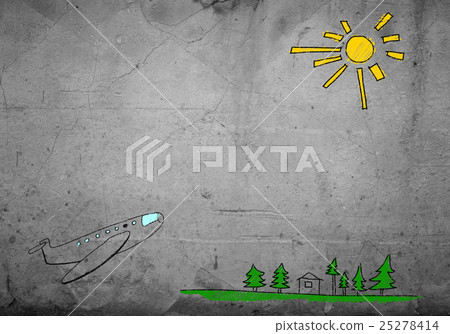 Drawn airplane 25278414