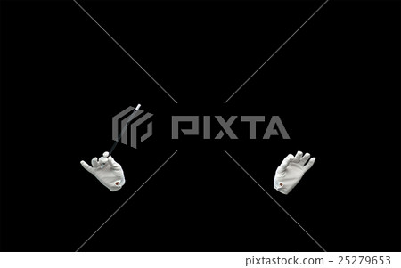 magician hands with magic wand showing trick magician hands with magic wand showing trick 25279653