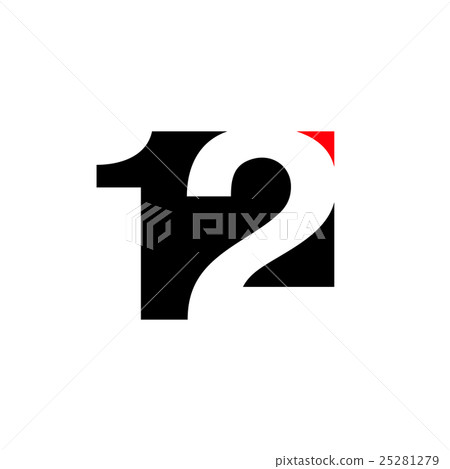 Number 12 abstract sign - Stock Illustration [25281279] - PIXTA