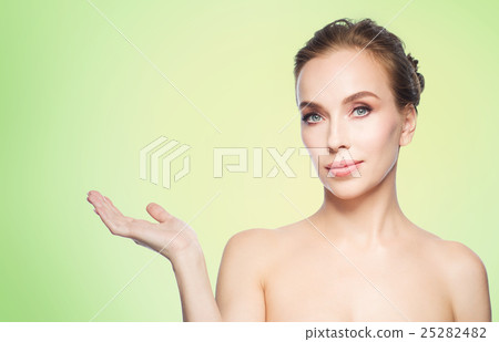 smiling young woman face and shoulders smiling young woman face and shoulders 25282482