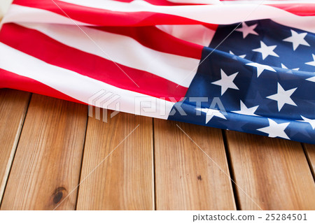 close up of american flag on wooden boards 25284501