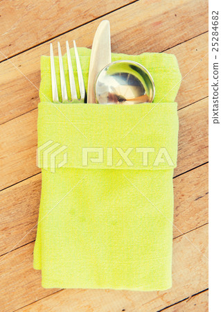 close up of cutlery set on table close up of cutlery set on table 25284682