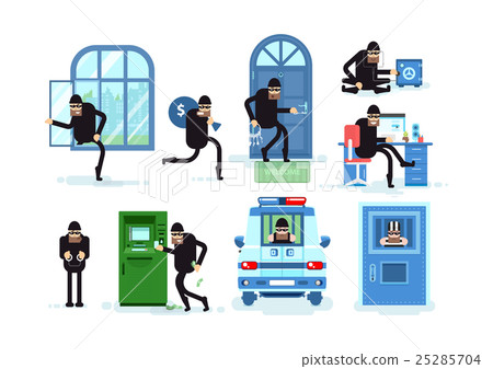 Set offenders, thief breaks window Set offenders, thief breaks window 25285704