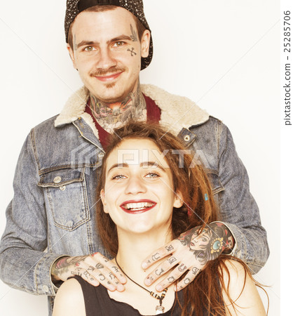 Young couple together making love, hugging. guy Young couple together making love, hugging. guy 25285706