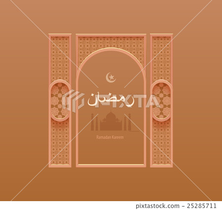 illustration beige arabesque background Ramadan illustration beige arabesque background Ramadan 25285711