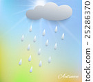 illustration with rain and cloud. 25286370
