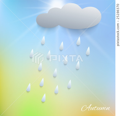 illustration with rain and cloud. illustration with rain and cloud. 25286370
