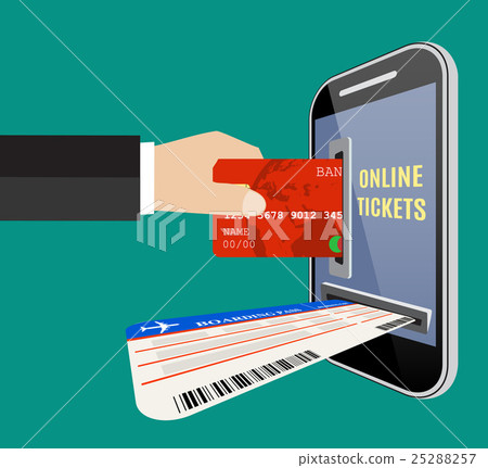 Online tickets ordering concept. Online tickets ordering concept. 25288257