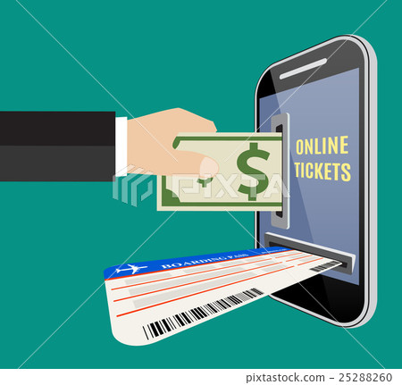 Online tickets ordering concept. Online tickets ordering concept. 25288260