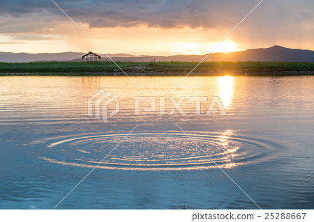 fisherman boat and beautiful twilight in thailand. fisherman boat and beautiful twilight in thailand. 25288667
