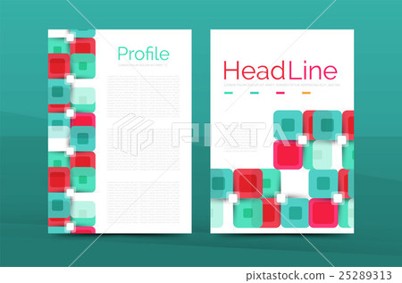 Vector colorful square business annual report 25289313