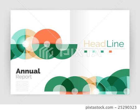 Transparent circle composition on business annual 25290323