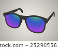 Isolated realistic sunglasses with colored glass 25290556
