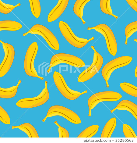Banana seamless pattern blue background 25290562