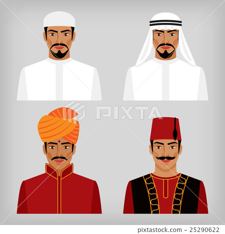 Eastern men in traditional clothes 25290622