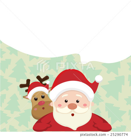 Greeting Merry Christmas and Happy New Year 25290774
