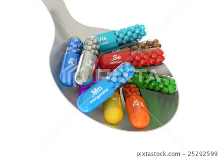 Capsules with Mn, Ca, K, Se, Zn, Cu, Fe, Mg, I, Na 25292599