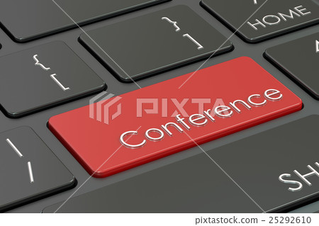 Conference, red hot key on the keyboard Conference, red hot key on the keyboard 25292610