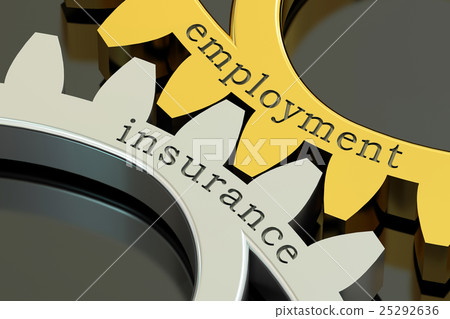 employment insurance concept on the gearwheels employment insurance concept on the gearwheels 25292636